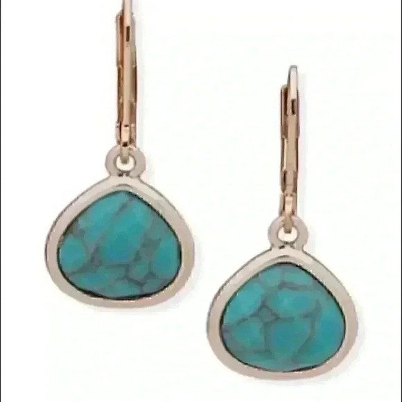 Anne Klein new Turquoise Drop Earrings - Picture 2 of 2